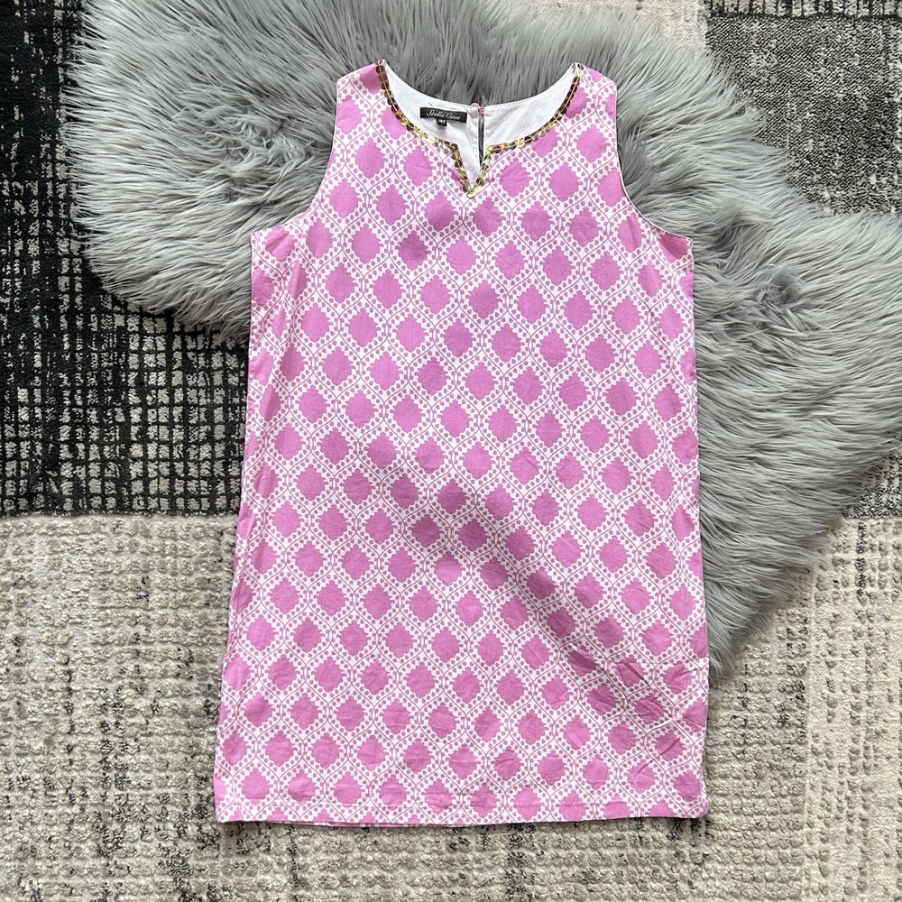 STELLA COVE Girls Pink Geometric Design With Gold Sequin Accent Neckline Size 14